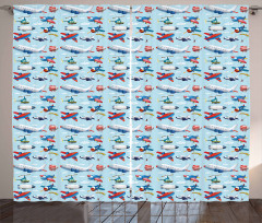 Aircrafts Sky Diving Curtain