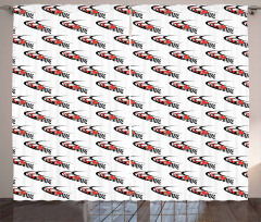 Formula Race Rally Win Curtain