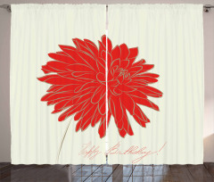 Retro Single Flower Curtain