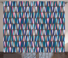 Colored Drop Shapes Curtain