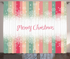 Colorful Stripes Xmas Curtain