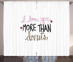 Donut and Hearts Curtain