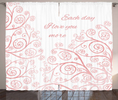 Swirls Love in Spring Curtain