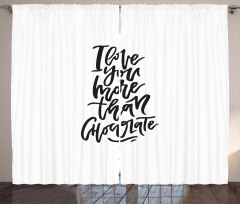 Chocolate Phrase Curtain