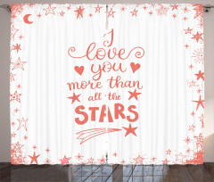 Stars Words Art Curtain