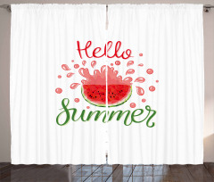 Cartoon Watermelon Curtain