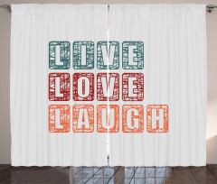 Happy Slogan Curtain