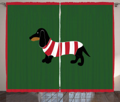 Canine Cartoon Dog Curtain