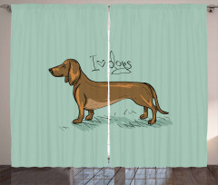 Detailed Puppy Design Curtain