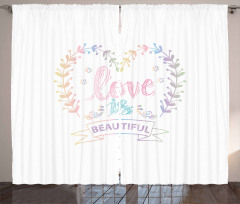 Pastel Dreamy Spring Curtain