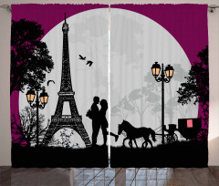 Couple with Full Moon Curtain