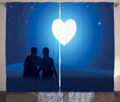 Couple Silhouette Curtain