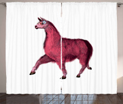 Pink Abstract Animal Curtain