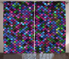 Mosaic Pixel Pattern Curtain