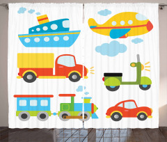 Transportation Kids Theme Curtain