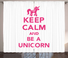 Be a Unicorn Text Curtain
