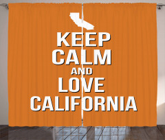 Love California Map Curtain