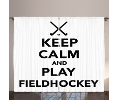 Play Fieldhockey Phrase Curtain
