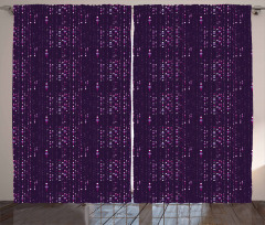 Purple Toned Dots Curtain
