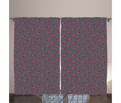 Emo Skulls Teen Culture Curtain