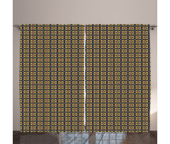 Checkered Floral Curtain