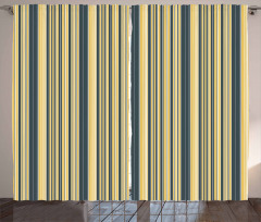 Retro Vertical Lines Curtain