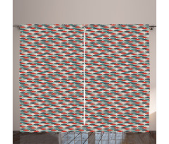 Geometric Mosaic Tile Curtain