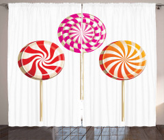 Lolly Pops on Sticks Curtain