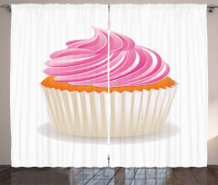 Pink Cupcake Curtain