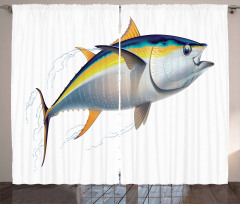 Realistic Yellowfin Tuna Curtain