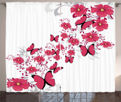Flower Butterfly Curtain