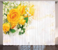 Bouquet of Romantic Flower Curtain