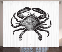 Crustacean Family Artwork Curtain