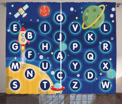 Space Letters Curtain
