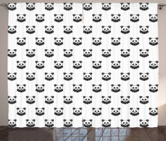 Panda Bear Portraits Curtain