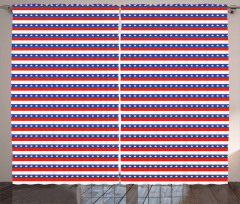 American Flag Motif Curtain