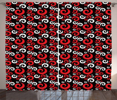 Spirals and Dots Curtain