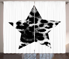 Star Shape Grunge Curtain