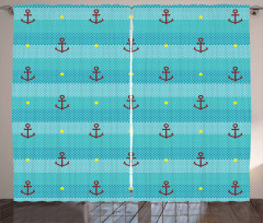 Anchor Nautical Dotted Curtain