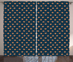 Small Orange Forest Mammal Curtain
