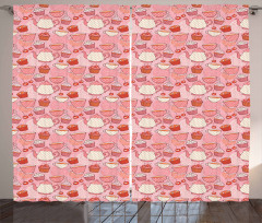 Cherries and Cupcakes Curtain