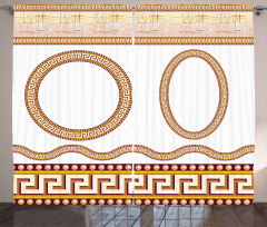 Fret Borders Circles Curtain