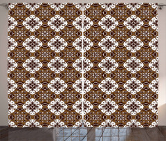 Batik Floral Pattern Curtain
