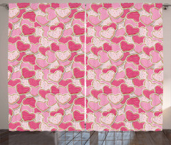 Heart Shapes Cookies Curtain