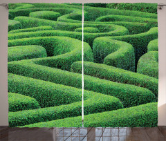 Green Plant Maze Park Curtain