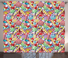 Bonbons Lollipops Curtain