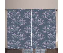 Japanese Plum Blossoms Curtain