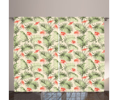 Hawaiian Aloha Hibiscus Curtain