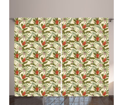 Romantic Aloha Vintage Curtain