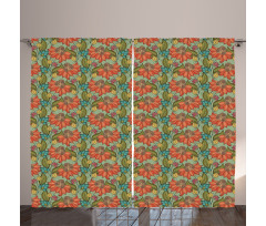 Oriental Nature Flourish Curtain